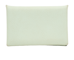 Hermes Calvi Card Holder, Leather, Green, W (2024), B, 3*